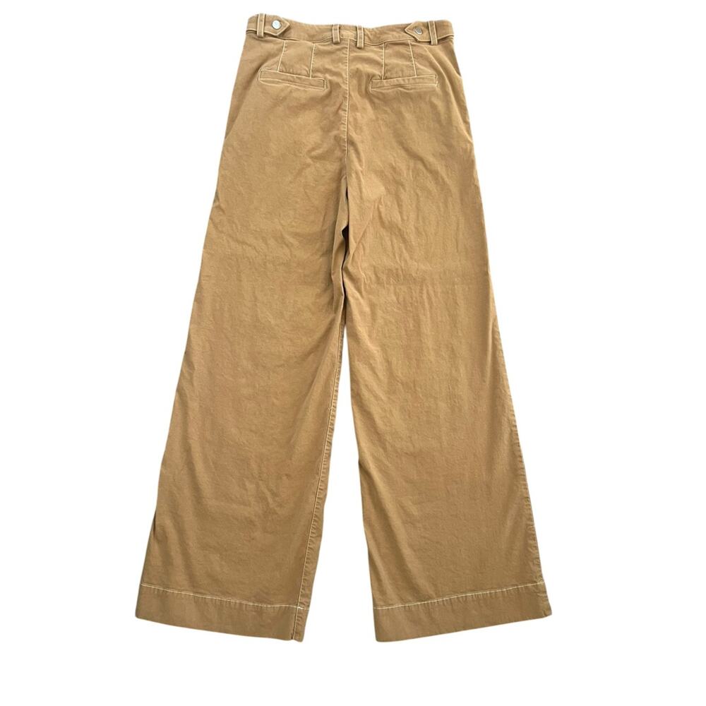 Anthropologie Maeve Women’s Contrast Stitch High Rise Wide Leg Pants Size 8 - Picture 6 of 12